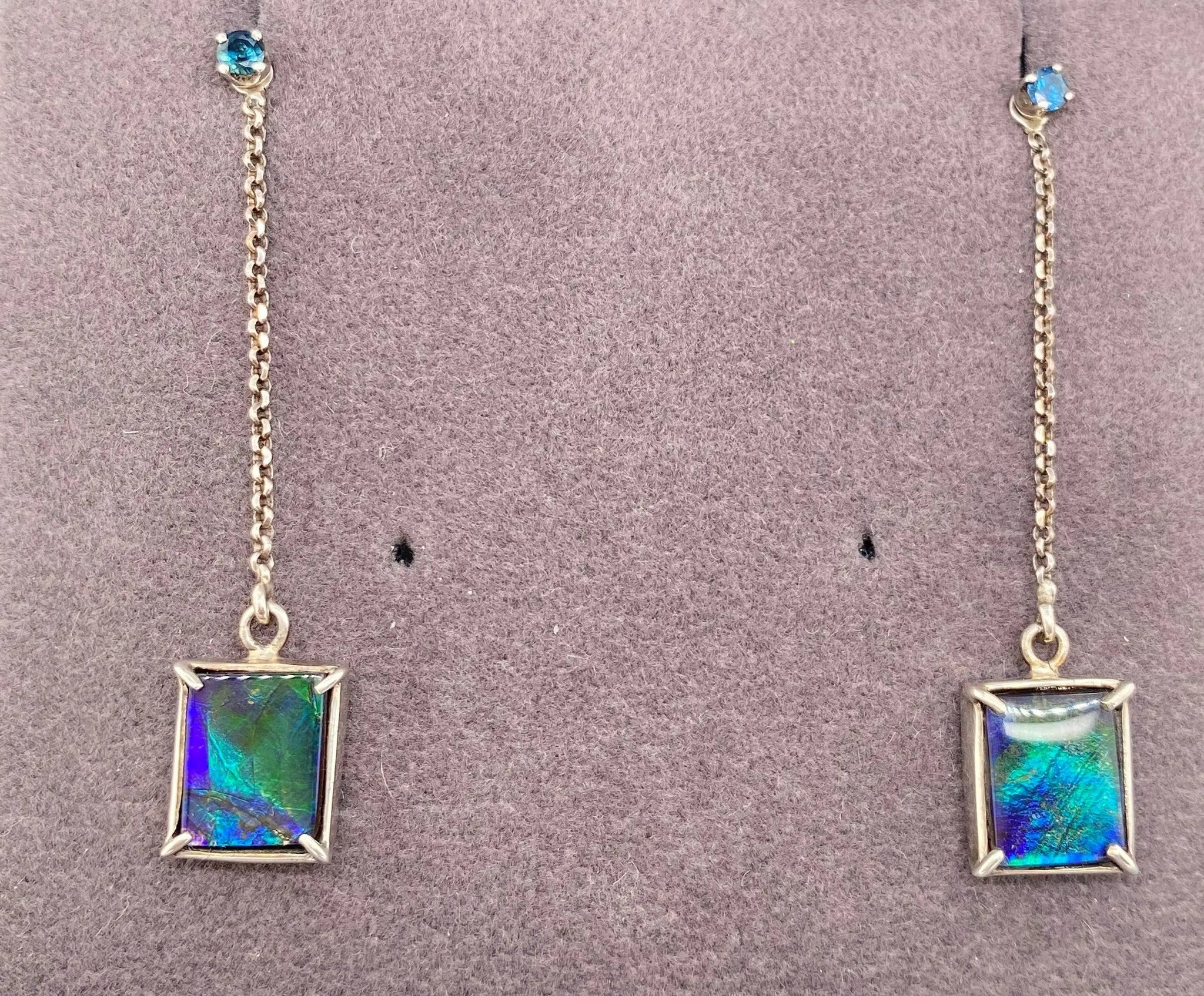Ammolite Silver Dangle Stud Earrings PN E20643 %product from Empire Ammolite