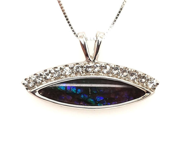 Ammolite Evil Eye Pendant With Topaz Accents Pn: E20914 %product from Empire Ammolite