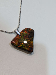 Ammolite Freeform Pendant that is double sided PN E21236 %product from Empire Ammolite