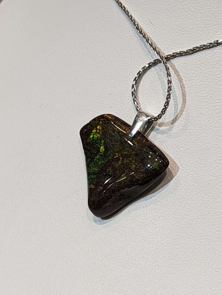 Ammolite Freeform Pendant that is double sided PN E21236 %product from Empire Ammolite