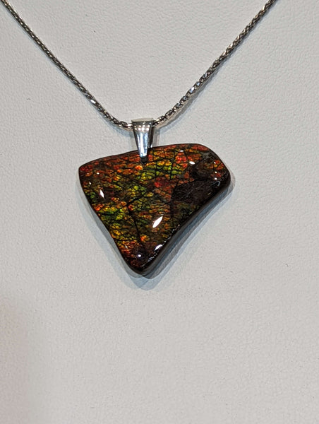 Ammolite Freeform Pendant that is double sided PN E21236 %product from Empire Ammolite