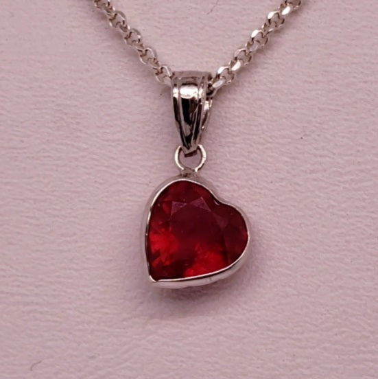 Ruby Pendant with 2.6ct Gemstone Set In Solid White Gold  PN. EA1312 %product from Empire Ammolite