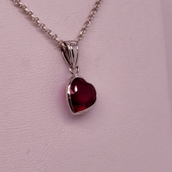 Ruby Pendant with 2.6ct Gemstone Set In Solid White Gold  PN. EA1312 %product from Empire Ammolite