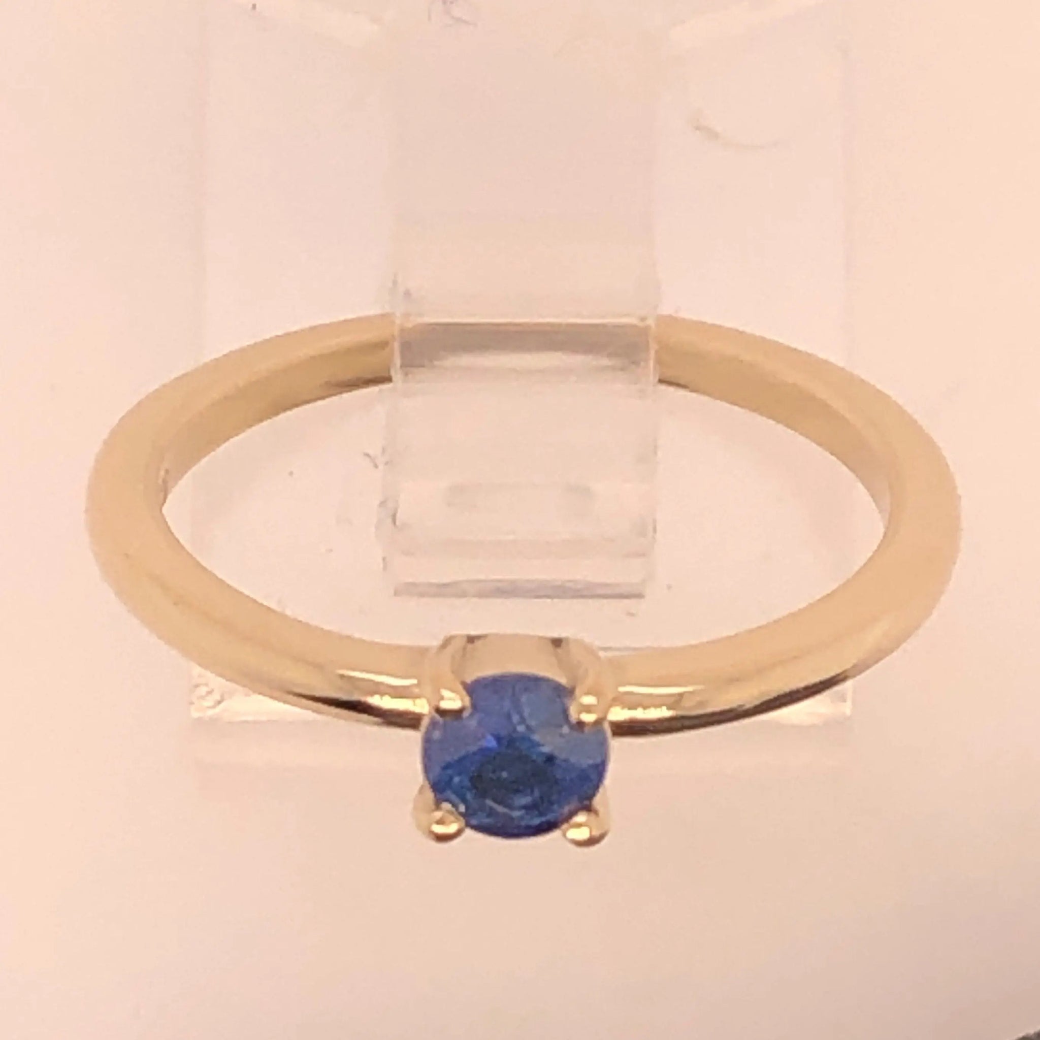 September Birthstone Ring  Set in Gold with a Genuine Blue 4mm Sapphire. E651929BS %product from Empire Ammolite