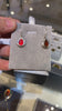 Ammolite Silver Pear Drop Earrings with Red Gemstone Video PN AZ012