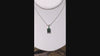 Ammolite Rectangle Pendant with Emerald Accent  Video PN E21173