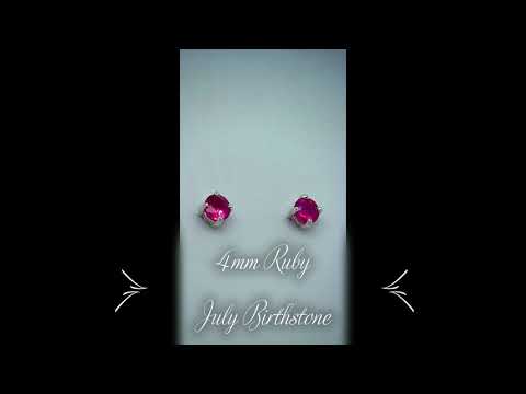4mm Birthstone Earrings Video
