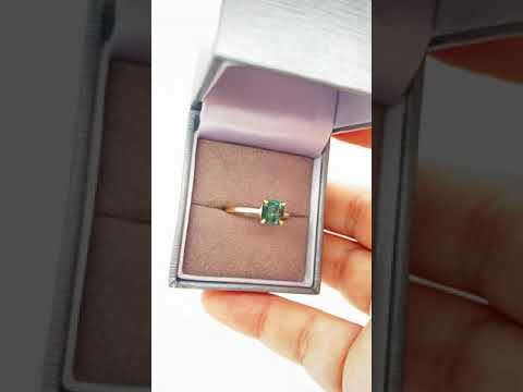 Green Tourmaline Ring with a 1.61ct Gem Set in Gold Ring Video PN E405G 