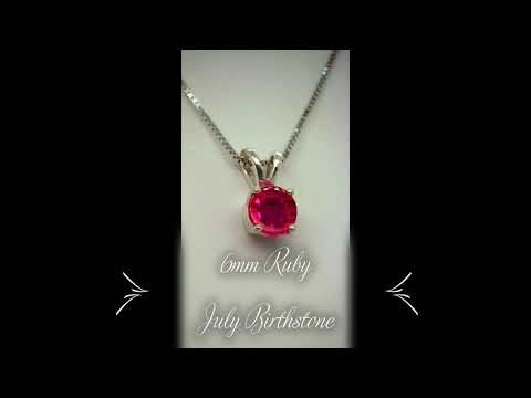 6mm Birthstone Pendant Video 