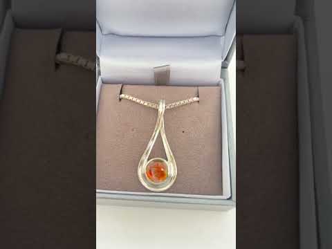 Ammolite Silver Pendant with an Infinity Design Video PN E10252 