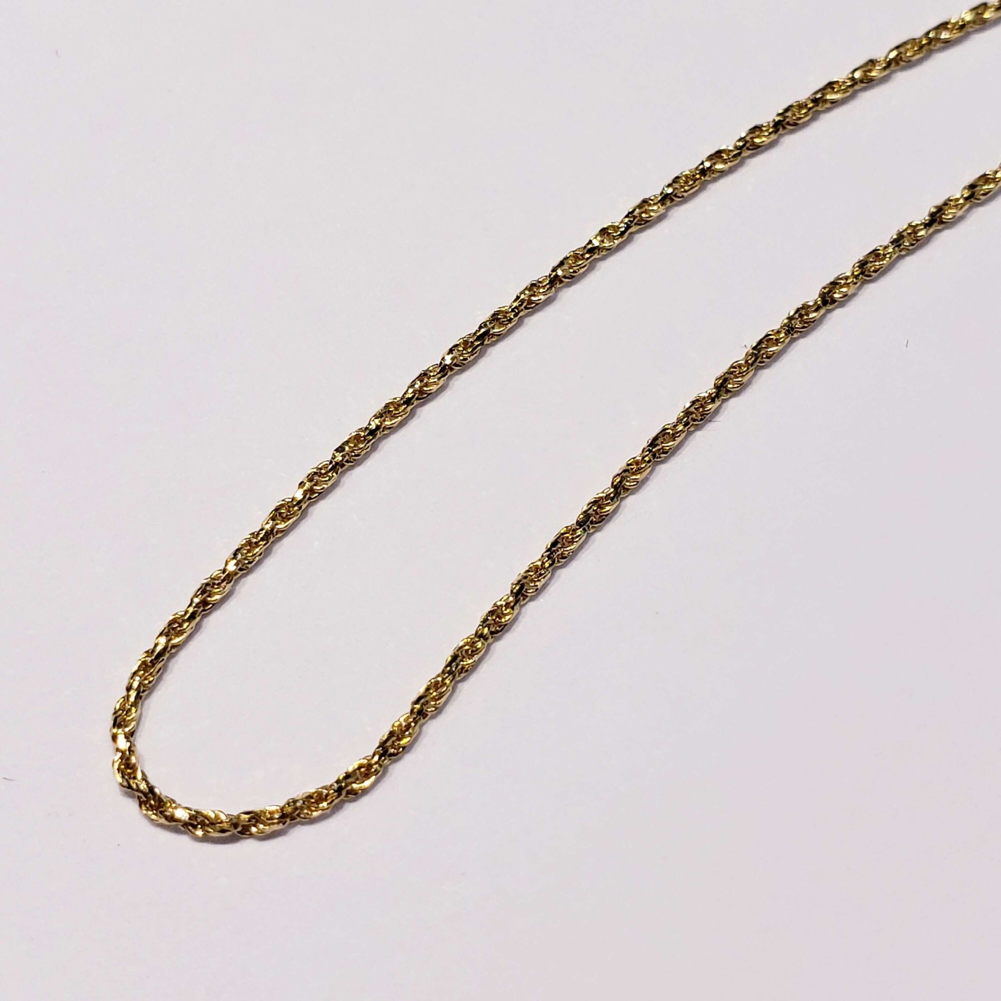 Adjustable 14K Yellow Gold Rope Chain 16-22" PN: AROY1-22