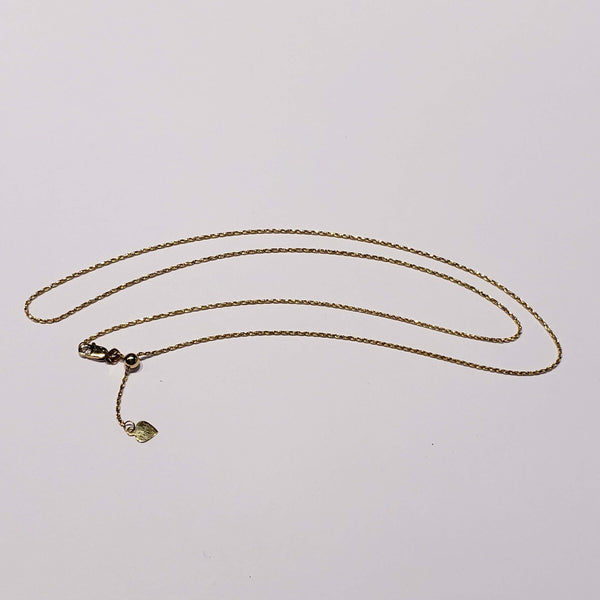 Adjustable 14K Yellow Gold Rope Chain 16-22" PN: AROY1-22